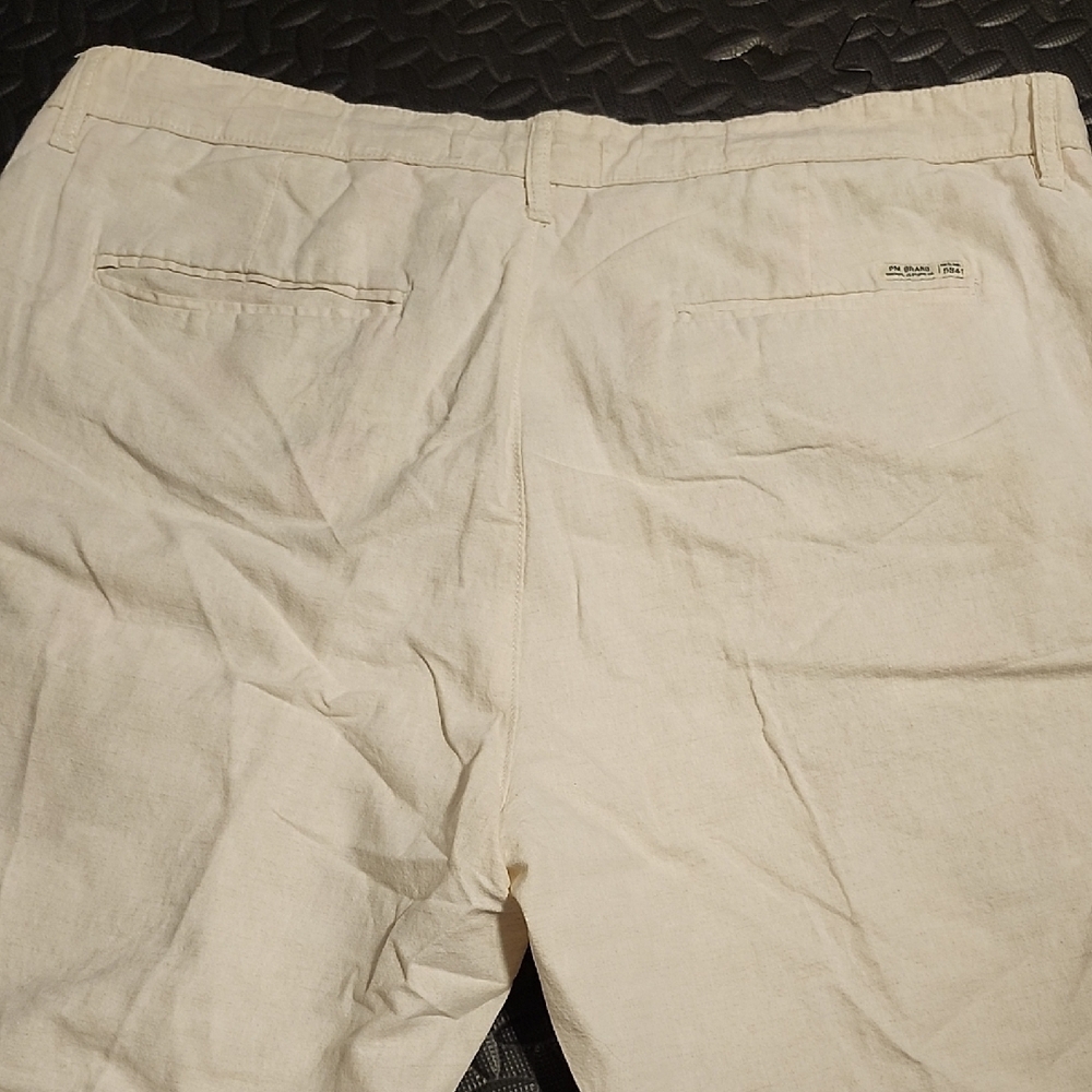 ⭐ Members Only Men's Shorts Size 38 Khaki Casual Summer Flat Front - Picture 7 of 8
